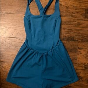 Woman’s Crossback Blue One Piece Romper